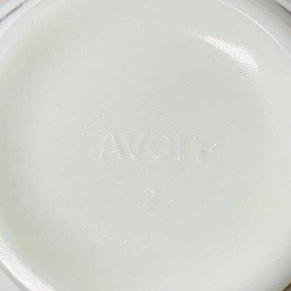 Vintage Avon Delft Blue Pitcher and Bowl EMPTY Milk Glass Floral Design - Picture 5 of 16